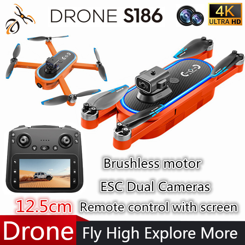 Drone Camera With Gimbal - 2025 S186 Drone Profesyonel 4 K