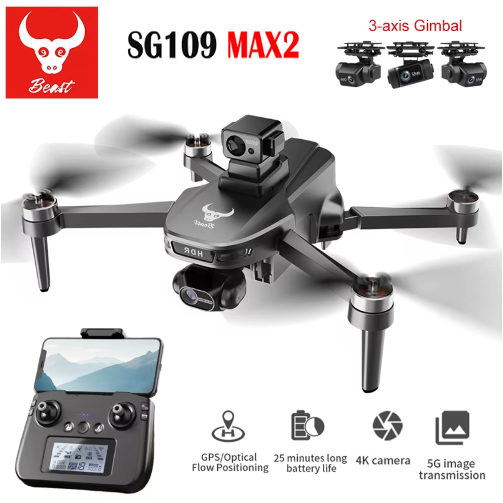 Drone Camera With Gimbal - SG109 MAX2 Profesyonel FPV 8K Kamera